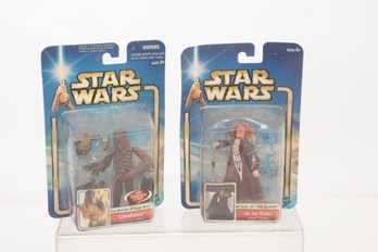 Lot Of 2 Star Wars Figures Jar Jar Binks And Chewbacca