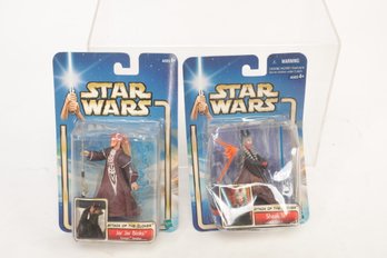 Lot Of 2 Star Wars Figures Shaak Ti And Jar Jar Binks