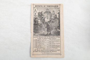 Ephemera:  EFFECTS OF TEMPERANCE 12 Reasons For Prohibition Illistrated