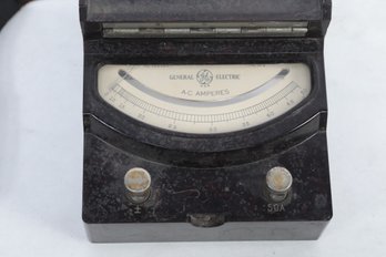 GE AC Amp Meter In Bakelite Case