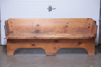 Vintage Custom Hand Made Wooden Bench
