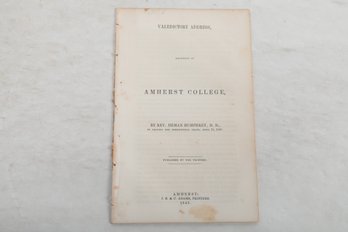1845 Amherst College Valedictory Address