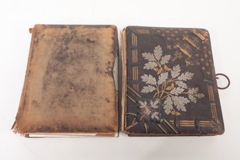 Pair Of Antique Photo Albums - 1 Empty And 1 Consist Of Photos