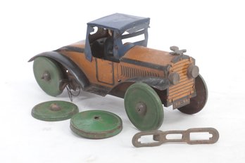 Vintage Marx 'King Racer, The Monarch Of All' Tin Toy Car (For Parts/Repair)