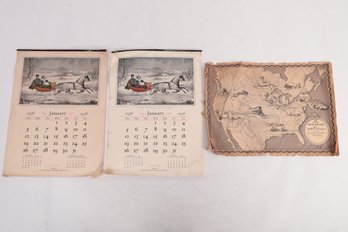 Pair Of 1936 The Travelers Insurance Co. Calendars