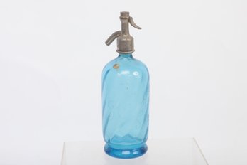 Antique Blue Seltzer Bottle 'H Leguin'