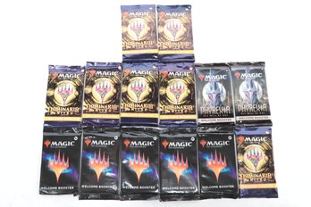 14 Sealed Magic The Gathering (MTG) Booster Packs: Dominaria United, Welcome's Booster & Phyrexia (Lot 4)