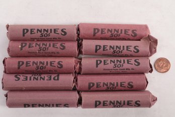 Group Of 1965 Canadian Pennies Collectible Coins - Appears To Be $5 Face Value