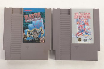 Lot Of 2 NES Nintendo Entertainment System Video Games 1980'S Blades Of Steel And Blaster Master