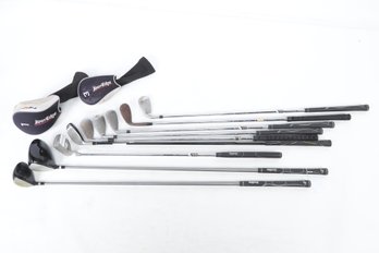 Grouping Of 9 Assorted Golf Clubs & Drivers