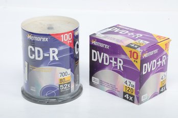 Memorex DVDR Blank DVD 10 Pack & Memorex 100pk CD-R