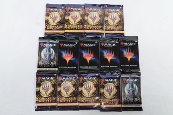 14 Sealed Magic The Gathering (MTG) Booster Packs: Dominaria United, Welcome's Booster & Phyrexia (Lot 3)