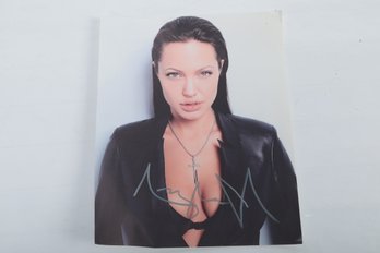 Autographed Angelina Jolie Photo W/COA From Celebrity Sleuth