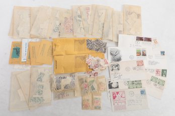 Grouping Of Miscellanious Vintage Foreign & US Stamps