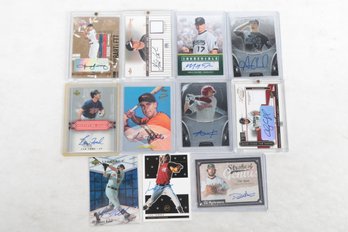 Lot Of 11 Baseball Autograph Cards Church And More