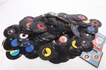 Large Miscellaneous Grouping Of 45s ~ Unsorted!!!
