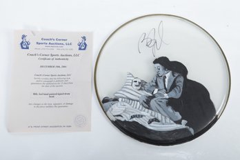 Billy Joel Hand Painted Signed Drum Head W/COA