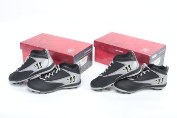 2 Pairs Of Warrior Vex Junior Cleats In Sizes 3.5 & 4