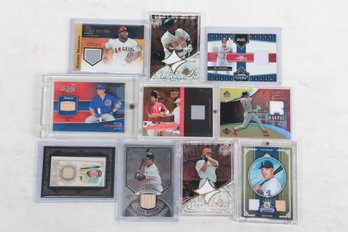 Lot Of 10 Baseball Material Bat Cards Hunter Surhoff More