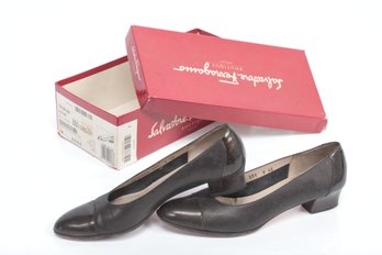 Pair Of Ladies Salvatore Ferragamo 'Bronzo Pebble Calf' Size 9 In Box