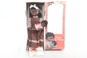 Vintage Musical African American Patty & Penny Doll In Original Box