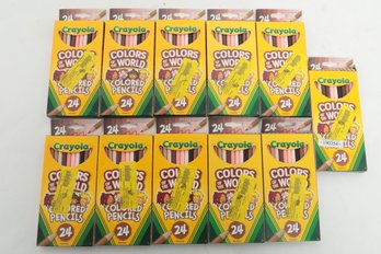 Lot Of 12 Crayola Colors Of The World Colored Pencils