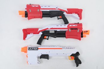 3 Large Nerf Guns ~ 2 FORTNITE TS Blaster (MEGA Darts)