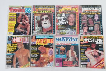 1980s And 1990'S Wrestling Magazines With Hulk Hogan,  And Others