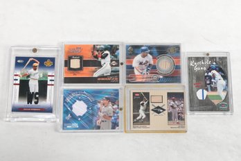 Lot Of 6 Baseball Material Bat Cards Reggie Jackson Willie Stargell More
