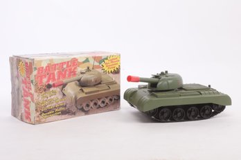 Vintage Battle Tank W/Revolving Gun Teret - In Original Box
