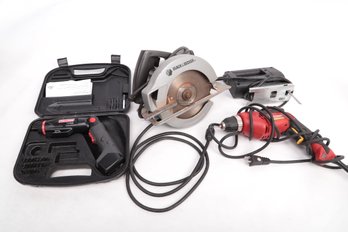 Group Of Power Tools From Craftsman And Black & Decker - Including Drill, Jig Saw, Circular Saw