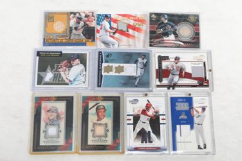 Lot Of 10 Baseball Material Bat Cards Bj Upton Mora And More