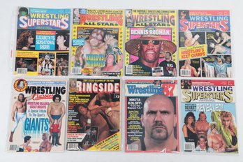 1980s And 1990'S Wrestling Magazines With Hulk Hogan,  And Others