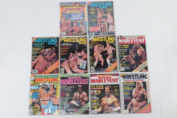 1980's & 1990's Wrestling Magazines With Hulk Hogan, Andre The Giant, Bret Heart And Others