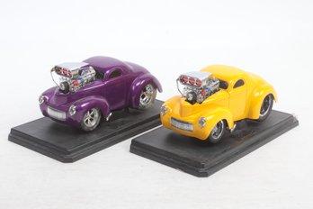 Lot Of 2 Muscle Machine 1/18 Scale Ford Coupe