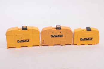 3 DeWalt Drill Bit Cases (some Bits Included)