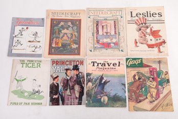 Group Of Vintage Magazines And Publications - Princeton/yale, Yankees, Leslies, Gags & More