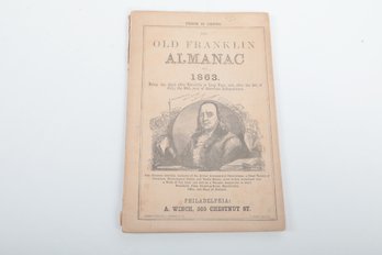 Americana Civil War The Old Franklin Almanac For 1863