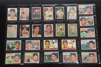 Lot Of 1952, 1955 , 1956 And 1957 Topps Baseball Cards