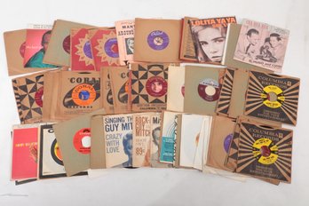 Mixed Lot Of 45's: Tex Ritter, Dean Martin, Andy Williams, Johnny Mathis & More!!