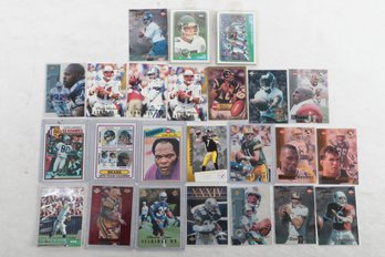 Lot Of Football Cards With Stars Steve Largent Walter Payton Manning More