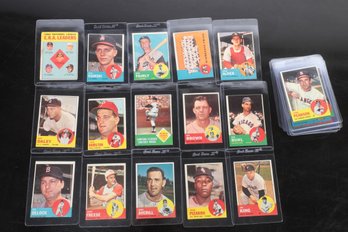 1963 Topps Baseball Cards 46 Cards All In Top Loaders