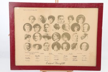 Framed 'Eminent Stars Of 1909' Supplement To The New York Star