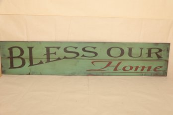 Bless Our Home Decorative Wood Sign