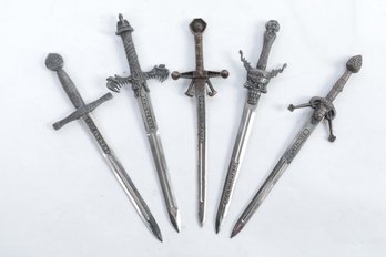 Grouping Of Assorted Replica Swords: Claymore, Excalibur, Terminator, Barbarian, Robin Hood