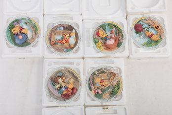 Lot Of 6 Bradford Exchange: Disney's Winnie The Pooh & Friends 3D Collector Plates
