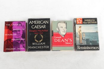 WWII American Generals 4 Hardcover Books Including MacArthur