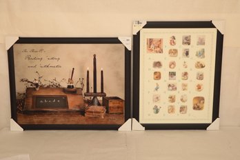 2 Framed Prints: 'The Three R's' By Billy Jacobs & 'ABC' Print