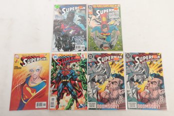 Lot Of 6 Superman And Supergirl Comic Books