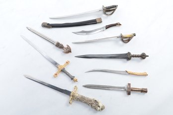 9 Miscellaneous Collector Replica Swords: Civil War, Fantasy, Etc.